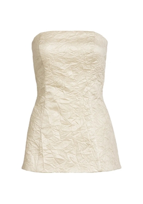 Silvia Tcherassi Astor crinkled-effect top - Neutrals