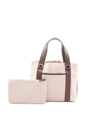 Bvlgari Pre-Owned 2010s Logomania tote bag - Neutrals