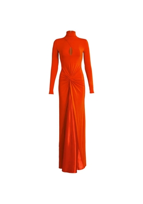 Silvia Tcherassi Birdy twist-detail cut-out maxi dress - Orange