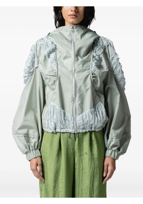 Muller Of Yoshiokubo ruffled hooded jacket - Blue