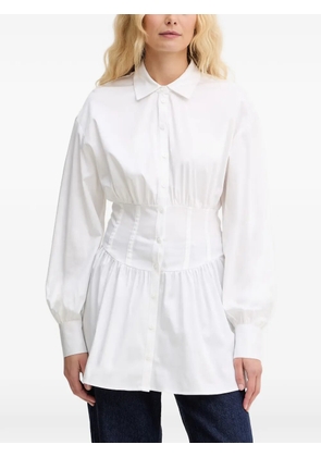 GUESS USA corset-style long-sleeve shirt - White