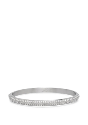 Karl Lagerfeld crystal-embellished hinged bangle - Silver