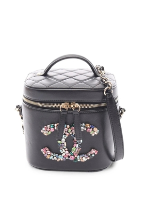 CHANEL Pre-Owned 2021-2022 Crystal Mania matelassé vanity bag - Black