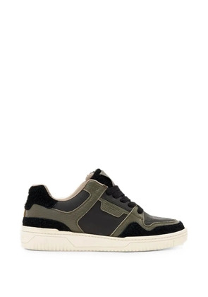 AllSaints panelled leather low top sneakers - Black