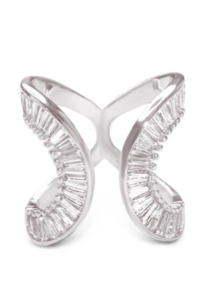 HZMER JEWELLERY Sitara baguette crystal ring - Silver