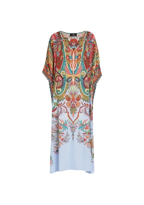 ETRO paisley-print midi beach dress - Blue