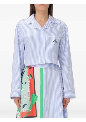 MOSCHINO JEANS striped cropped shirt - Blue