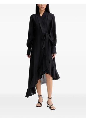 Blugirl ruffled wrap asymmetric dress - Blue