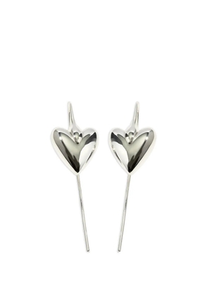 Otiumberg Carved Heart hook earrings - Silver