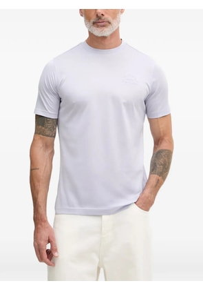 Karl Lagerfeld logo-embroidered cotton T-shirt - Purple