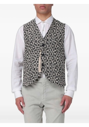 Emporio Armani jacquard tassel-detail waistcoat - Neutrals