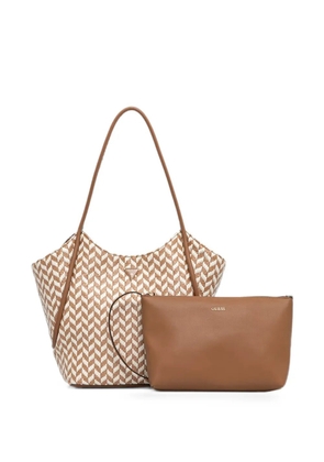 GUESS USA Tessi woven chevron-pattern tote bag - Neutrals