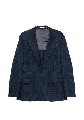 Brunello Cucinelli check-pattern single-breasted blazer - Blue