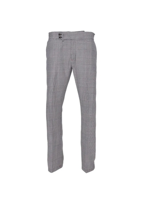 Isaia Prince of Wales check-pattern trousers - Grey