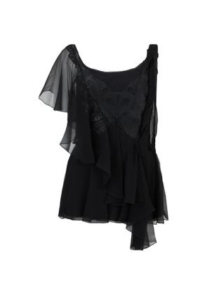 Alberta Ferretti asymmetric-hem top - Black