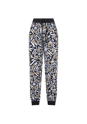 Moschino logo-print track pants - Black