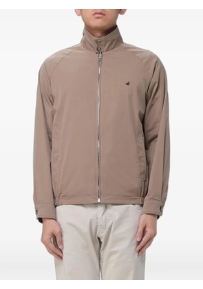 BROOKSFIELD reversible check-pattern bomber jacket - Brown