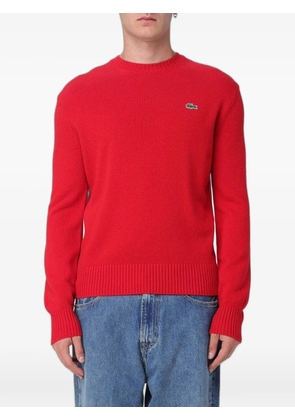 Lacoste logo-patch crew-neck knitwear - Red