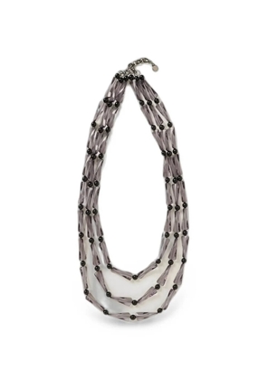 Emporio Armani beaded multi-strand necklace - Grey