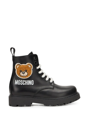 Moschino logo-print boots - Black