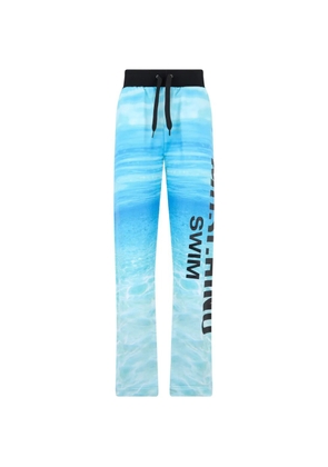 Moschino logo-print track pants - Blue