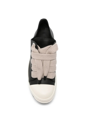 Rick Owens leather jumbo-lace sneakers - Black