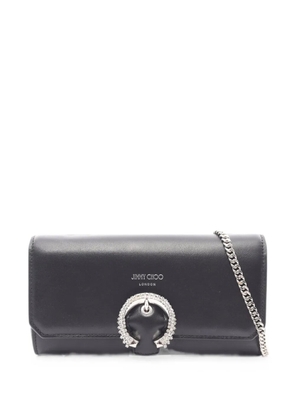 Jimmy Choo Pre-Owned 2020s crystal-buckle shoulder bag - Black