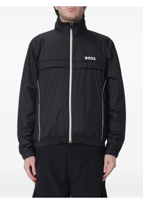 BOSS logo-print zip-up jacket - Black