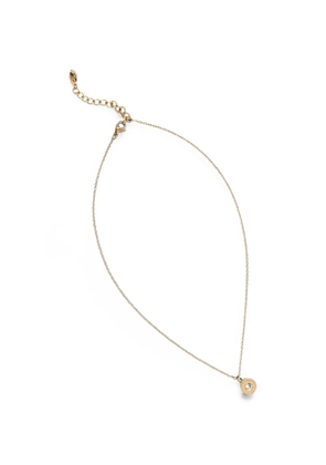 Karl Lagerfeld crystal-embellished logo-pendant necklace - Gold