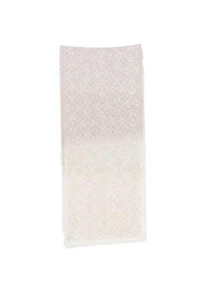 LOEWE Anagram frayed scarf - Pink