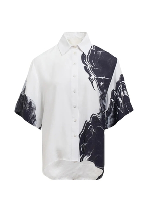 COR Elka wave-print shirt - White