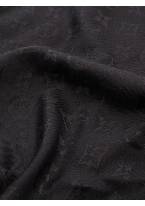 Louis Vuitton Pre-Owned 2010s Monogram fringed shawl - Black
