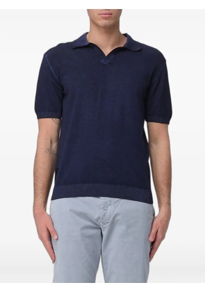 Blauer short-sleeve V-neck T-shirt - Blue