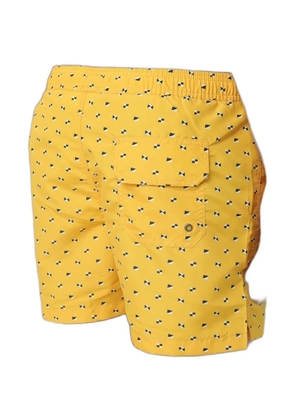 BROOKSFIELD geometric-print drawstring swim shorts - Yellow