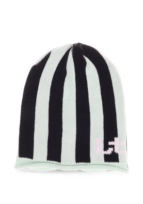 LITT' striped knit cotton beanie - Green