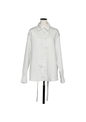 Muller Of Yoshiokubo striped back-open shirt - Blue