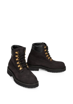 Moschino lace-up ankle boots - Brown