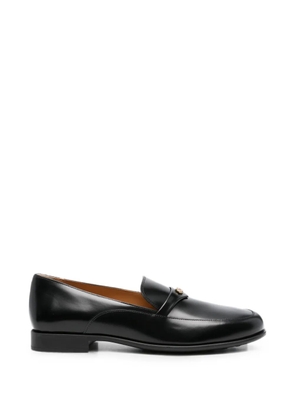 Tod's logo-plaque loafers - Black