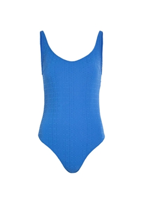Lisa Marie Fernandez The Marilyn Maillot seersucker swimsuit - Blue