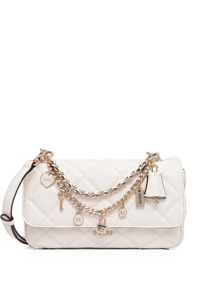 GUESS USA Libby quilted charm-detail shoulder bag - Neutrals