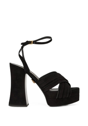 Moschino buckle-fastening platform sandals - Black