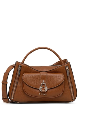 GUESS USA pebbled-effect shoulder bag - Brown