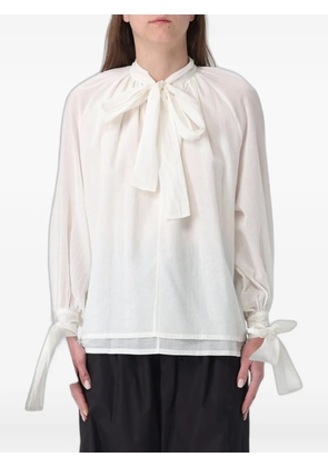 Tela pussy-bow tie-cuff blouse - White