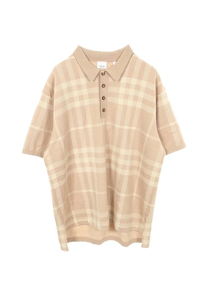 Burberry Pre-Owned check jacquard polo shirt - Neutrals