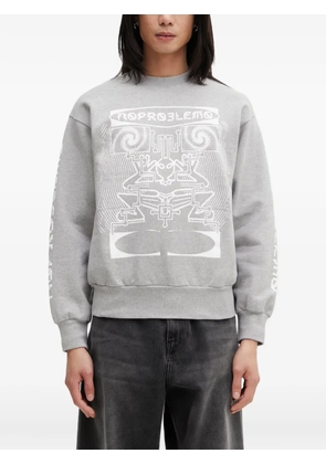 NO PROBLEMO graphic-print logo-print oversized sweatshirt - Grey