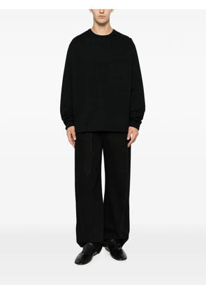 LEMAIRE chest-pocket sweatshirt - Black