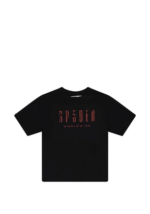 SP5DER logo-print T-shirt - Black