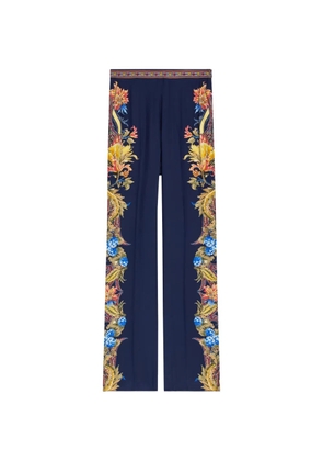 ETRO floral-print palazzo pants - Blue