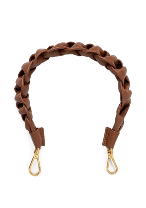 Coccinelle Boheme braided calf leather shoulder strap - Brown