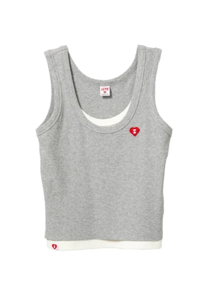 APEE™ by *A BATHING APE® logo-print cropped T-shirt - Grey